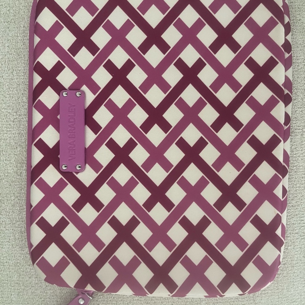 Vera Bradley Purple and White Lattice IPad Cover